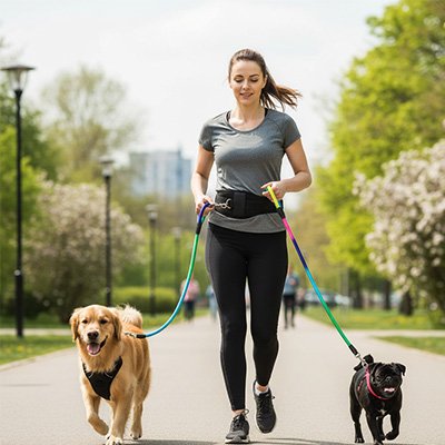 Laisse pour chien multicolore