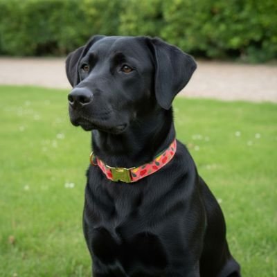 Collier chiot rouge