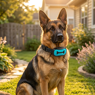 Collier de dressage pour chien bleu