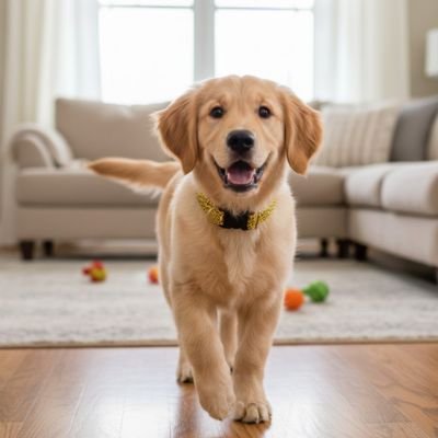 Collier lumineux pour chien jaune
