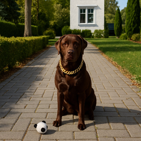 Collier pour chien or Labrador