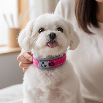 Collier pour chien rose petit chien