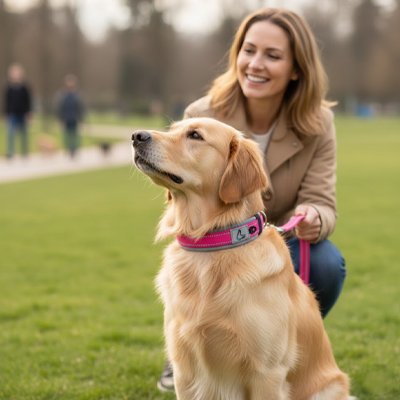 Collier pour chien rose
