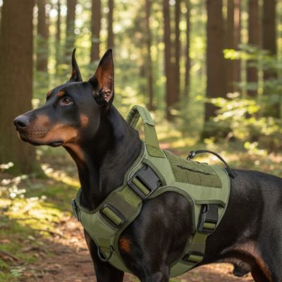 harnais chien tactique vert