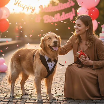 Harnais chien tuxedo anniversaire