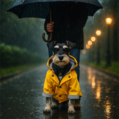 Imperméable pour chien jaune Shnauzer