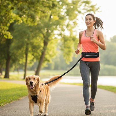 Laisse canicross en jogging