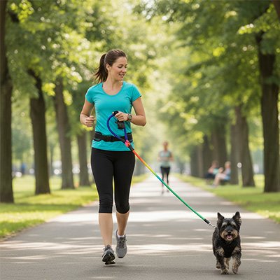 Laisse pour chien multicolore promenade