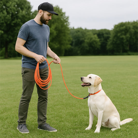 Longe pour chien pvc orange