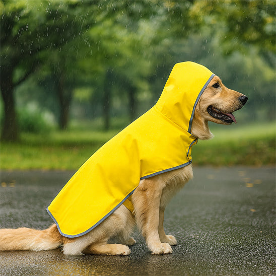 Manteau chien jaune capuchon Golden
