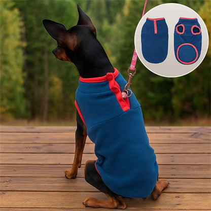 Manteau pour chien polar bleu détails