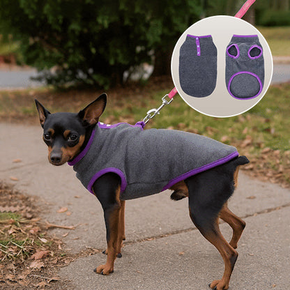 Manteau pour chien polar gris détails