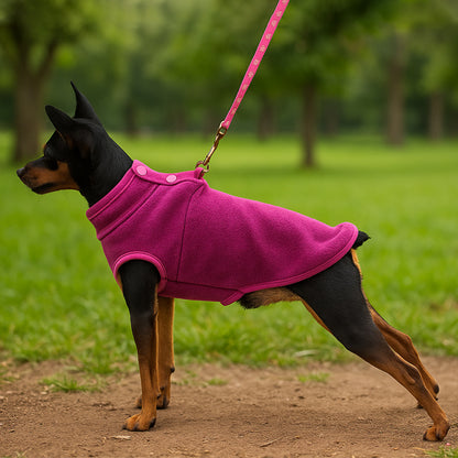 Manteau pour chien polar rose
