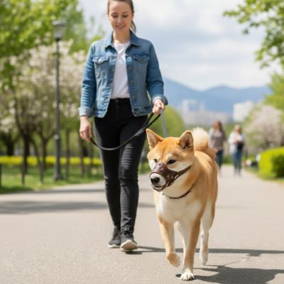 Muselière pour chien marron Shiba Inu