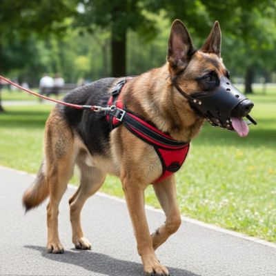 Muselière pour chien noir Berger Allemand